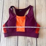 Oiselle  Pockito Purple & Orange Colorblock Pocket Sports Bra Photo 8
