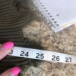 Zenana Outfitters Waffle Sweater Distressed Green Large Photo 7