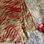 Peck & Peck  Vibrant Red and Tan Blouse Photo 1