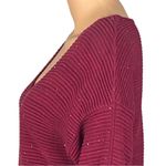 Tommy Bahama Bonita Sequined Sweater in Raspberry Ottoman stripes Small EUC Photo 6