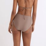 Madewell NWT  Second Wave Retro High-Waisted Bikini Bottom Castle Rock Medium Photo 2