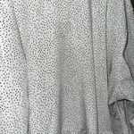 EXPRESS White Polka Dot Long Sleeve Dress Photo 4