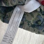 En Saison Passion Top Jacquard Vintage Floral Tapestry Short Sleeve Button NWT S Blue Photo 5