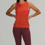 Lululemon Swiftly Breathe Muscle Tank Dot Scape Aztec Brick Red Womens 6 Photo 0