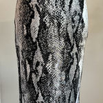 St. John  Black and White Raja Snakeprint Pencil Skirt Photo 0