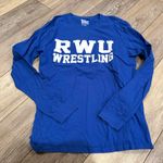 Nike  Women’s RWU Roger Williams University Wrestling Long Sleeve Blue Tee Photo 0