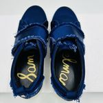 Sam Edelman Womens Levine Satin Fringe Elastic Slip-On Sneakers Blue Size 6.5 Photo 8