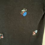 American Eagle  Embroidered Black Fitted Short Sleeve Tee Photo 2