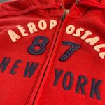 Aeropostale Red Zip Up Hoodie 87 New York Graphic Size XL RUNS SMALL SEE PHOTOS Photo 4