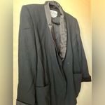 Oleg Cassini  blazer jacket black 100% pure wool size 6 Photo 3