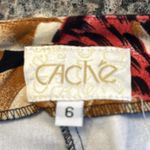 Cache  Black Floral Tropical Casual Straight Leg Pants Size 6 EUC #VEG-2775 Photo 4