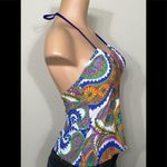 Trina Turk multi print tankini top. Size 6. New Photo 3