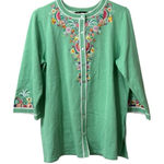 Bob Mackie Wearable Art Fruit And Floral Cardigan Sweater Women’s Size‎ Medium Photo 0