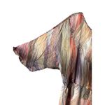 Gemma 100% Silk Dress Oversized XS Drawstring Waist Colorful‎ Short Slv #Q9 Photo 5