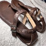 Frye  Carson Brown Leather Boho Thong Sandals Sz 7 Photo 11