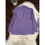 Gap Fitted boyfriend shirt Blue/red sz medium Photo 4