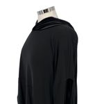 Eileen Fisher Black Velvet Tencel Hooded Pullover Top Black Size Medium Photo 4
