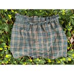 American Eagle  Green Plaid Mini Skirt Size Medium Photo 1