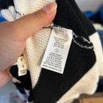 Cyrus  Black & White Striped Waffle Knit Cardigan Photo 3