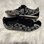 Coach  Devin stylish black grey logo sneakers size 8 y2k Photo 9