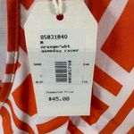 Mud Pie  orange and white geometric print vneck racerback dress size medium NWT Photo 7