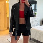 Missguided  Leather Moto Faux Jacket with belt  Photo 0