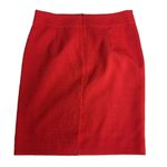 Lands' End Women's Crimson Dawn Woven Textured‎ Pencil Skirt Size 12 Orange NWT Red Photo 3