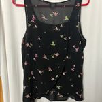 Torrid  Black Chiffon Hummingbird Sleeveless Top Size 00(M) Photo 5