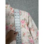 Miss Elaine Medium House Coat Robe Floral Womens Quilted Zip Pink White Womens Photo 7