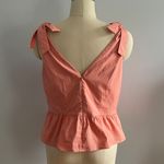 EXPRESS Bow Shoulder Peplum Top- Pink- Size Large- NWT Photo 5