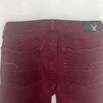 American Eagle Jegging Jeans Purple Brown Sateen Super Stretch Low Rise Size 2 Photo 4
