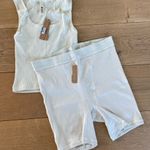 SKIMS Cotton Rib Tank and Boxer Bone Set NWT Photo 0