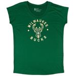 Nba Milwaukee Bucks Women's Roundabout Oversized Fashion T-Shirt in Green, XL Photo 0