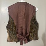 Vintage White Stag Women’s Brown And Black Paisley Vest Size Medium Photo 1