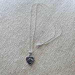 925 Sterling Silver Horse Pendant Necklace in Heart Shape Photo 3