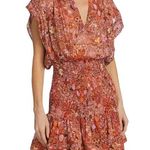 ALC Frank A.L.C. Silk Carly Floral Smocked Mini Dress Size 00 NWT Photo 0