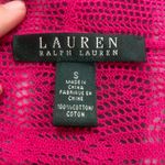 Ralph Lauren Lauren Lightweight Open Front Knit Hot Pink Cardigan Size S Photo 4