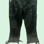 Zana Di  Dark Gray Ankle Jeans with Lace-Up Detail Photo 0