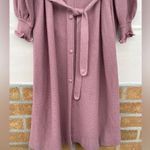 Liseuses Poggi 1973 virgin wool dusty pink Robe dress size large Photo 4