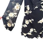 Bardot  Catalina Floral Ruffle Mini Dress‎ Black Sz 8/Medium Photo 4
