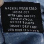 Tinsel Blue Polka Dot Chambray Button Top Womens Roll Tab Sleeve Size XS Photo 8