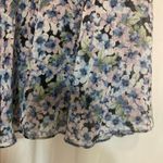 VICI Collection Balloons Purple Blue Floral Long Sleeve Button Tiered Mini Dress Photo 5