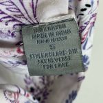 Charlotte Russe White & Purple Floral Ruffled Deep V Tie Front Crop Top Blouse Photo 3