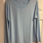 Athleta  Light Blue Soft Long Sleeve T-Shirt Size Medium Photo 0