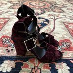 Rebecca Minkoff Velvet Studded Ankle Strap Block Heels Size 7.5 Photo 2