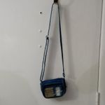 Denim Crossbody Bag Zip/Velcro Closure Boho Festival Hippie School College Blue Photo 2