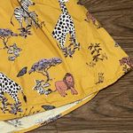 Modcloth Mini Skater Safari Animal Skirt Mustard Yellow White Black Pink Size M Photo 4