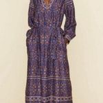 💕XIRENA💕 Isobel Dress ~ Royal Blue Woodblock Medallion Print Medium M NWT Photo 0
