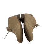 Eddie Bauer  Womens Tan Suede Lace-Up Ankle Boots Size 8.5 Faux Fur Lining Casual Photo 1