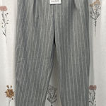 Ellison NWT Grey & White Pinstripe Pants Photo 0